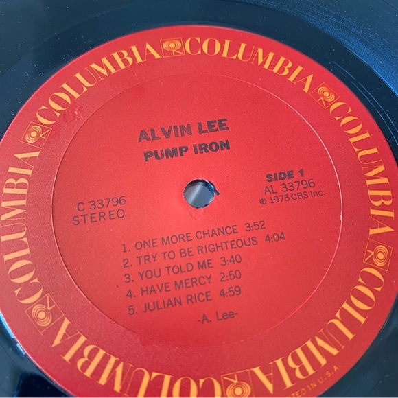 Alvin Lee Pump Iron Vinyl Record 1975 - Picture 5 of 7